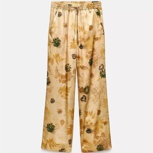 NWT XS ZARA 100% Silk Pants